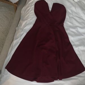 XS maroon mini dress